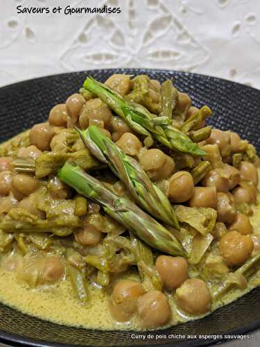 Curry de pois chiche aux asperges sauvages.