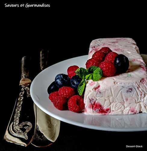 Dessert glacé meringue framboises.(sans sorbetière)