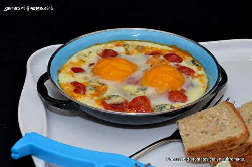 Fricassée de tomates cerise au St-Agur.