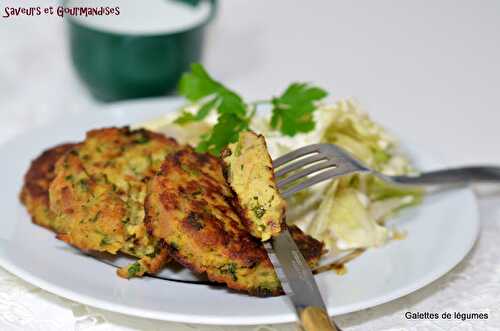 Galettes aux légumes et Émincés Grill Végétal. 