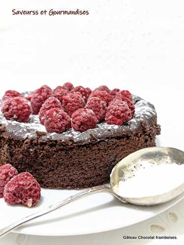 Gâteau Chocolat aux Framboises.   