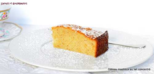 Gâteau moelleux au lait concentré sucré.