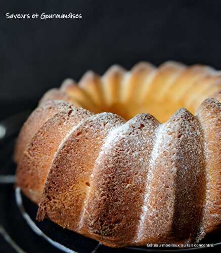 Gâteau très moelleux au lait concentré.