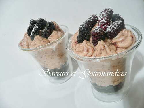 Mousse de  Mascarpone aux 3 Mûres.