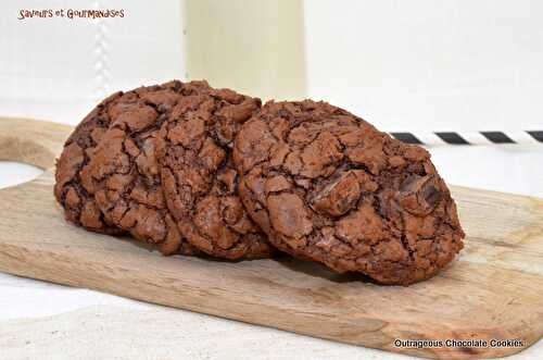 Outrageous Chocolate Cookies. Cookies tout chocolat de Martha Stewart.