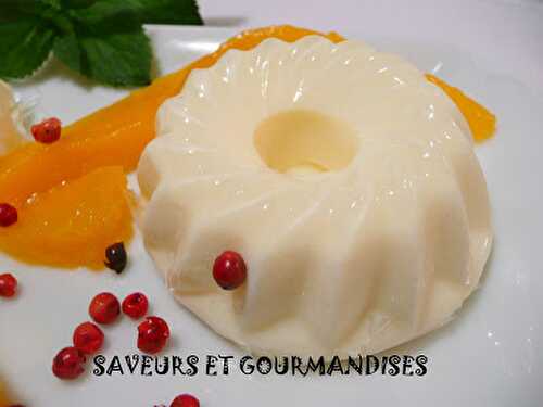 Panna Cotta au babeurre et mangues confites.