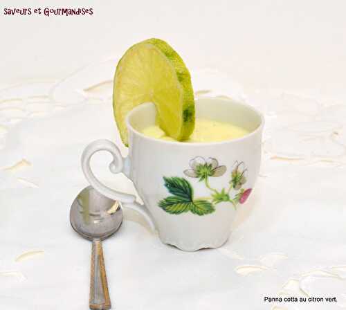 Panna cotta  au citron vert et parfum de menthe de Gordon Ramsay.