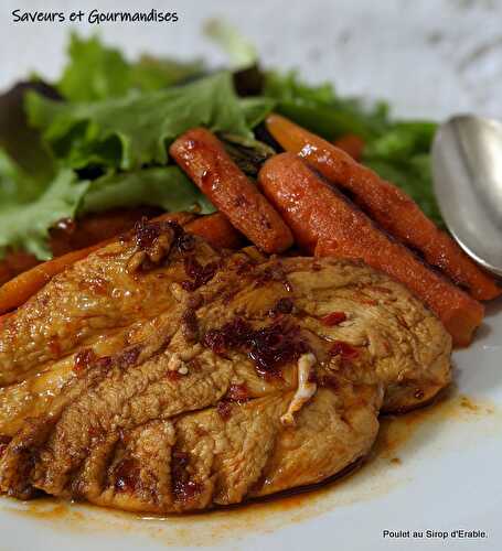 Poulet au Sirop d’Erable et ses légumes glacés.