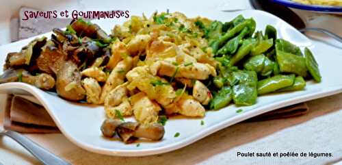 Poulet Sauté et Poêlée de Légumes.