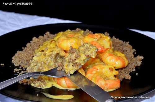 Quinoa Graine Complète aux Crevettes Safranées.