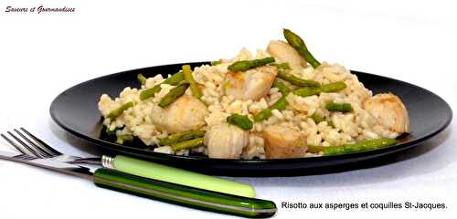 Risotto aux Asperges et Coquilles St-Jacques.