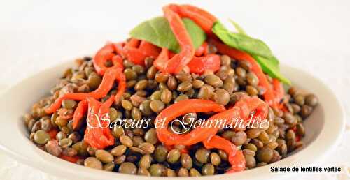 Salade de Lentilles  aux Poivrons Rouges.