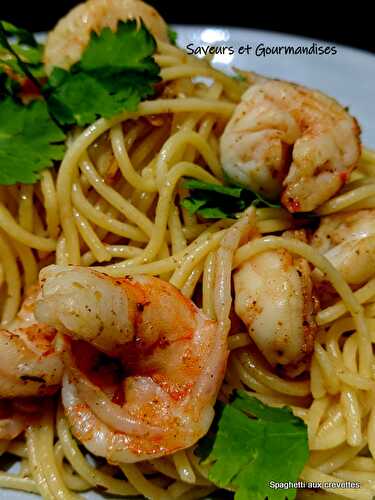 Spaghetti aux Crevettes, Ail et Citron.