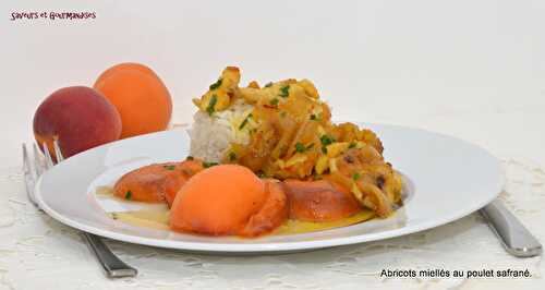  Tajine de poulet  au safran et abricots confits.
