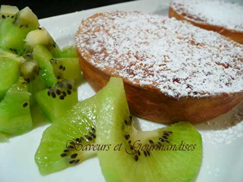 Tarte à la Crème d’Amandes, Pommes et Tartare de Kiwi.