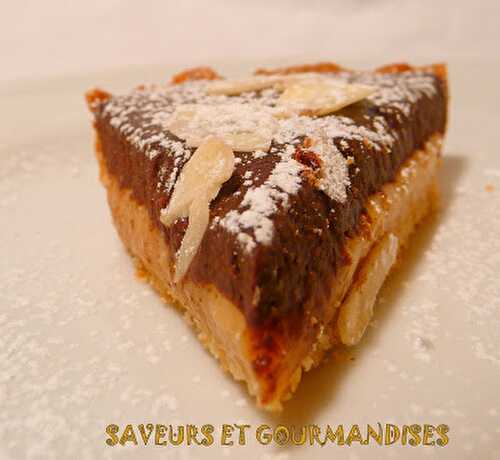 Tarte au caramel et chocolat.