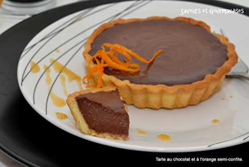 Tartelettes au Chocolat et Orange semi-Confite.