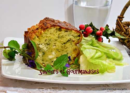 Cake au chèvre et  à la courgette.