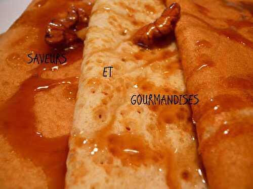 CRÊPES AU BABEURRE et SAUCE CARAMEL .