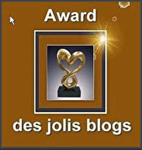Prix Award des jolis blogs.