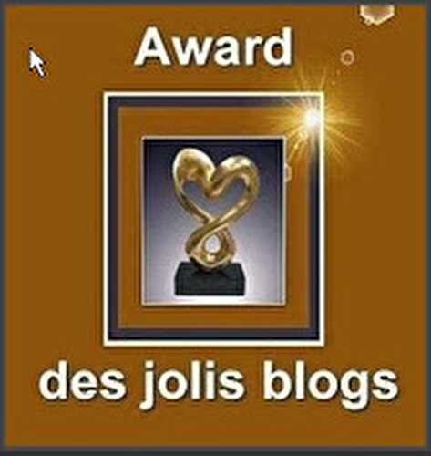 Prix Award des jolis blogs.