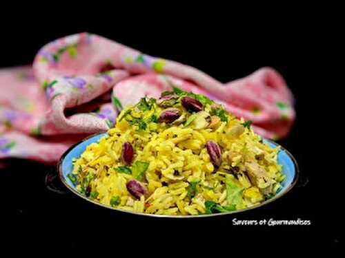 Poulet au riz pilaf safrané. 