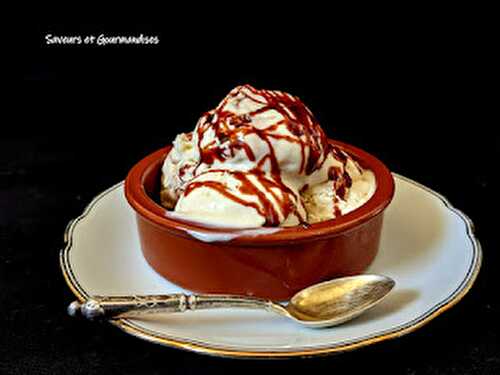 Glace au Tahiné et mélasse de dattes (sans sorbetière).