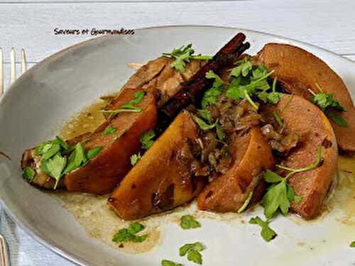 Tajine de coings au poulet.