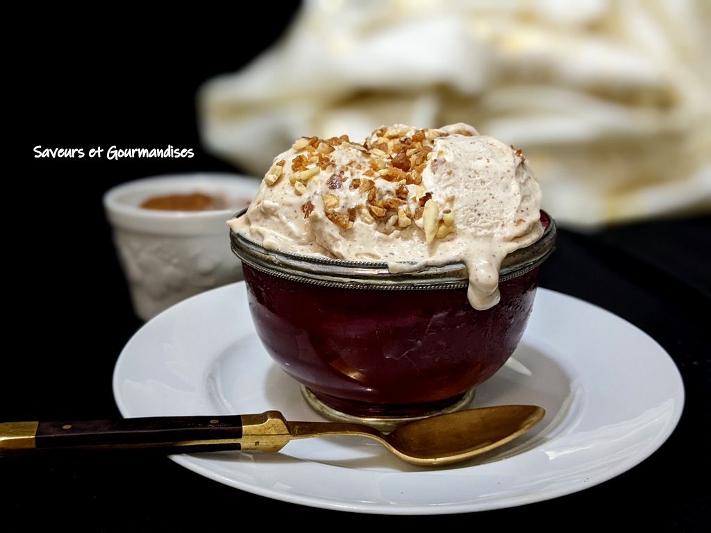 Glace maison à l'Amlou, sans sorbetière.