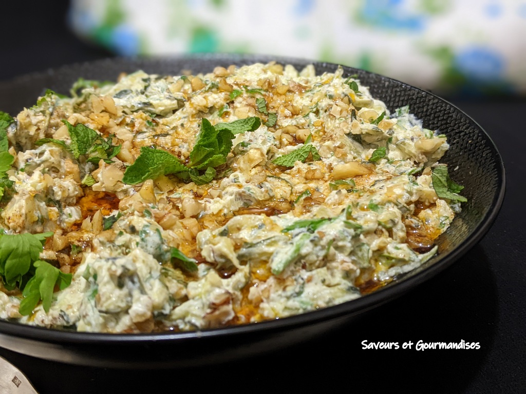 Courgettes au Yaourt et Noix.