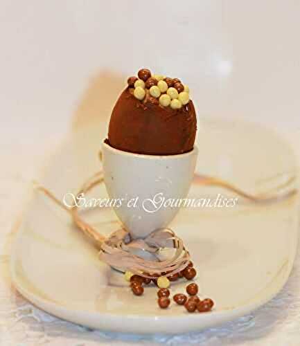Œufs de Pâques en chocolat fourrés à la mousse mascarpone