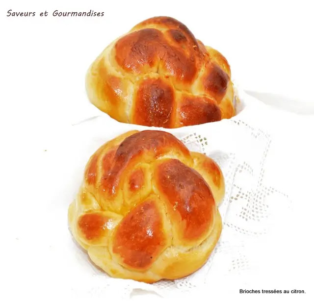Brioches tressées au citron