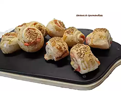 Roulés feuilletés à la truite fumée