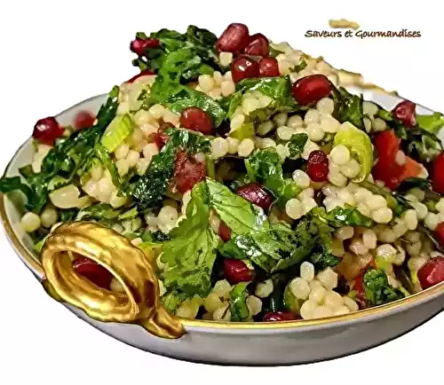 Taboulé au Maftoul (ou Berkoukes) – Une salade palestinienne fraîche et acidulée