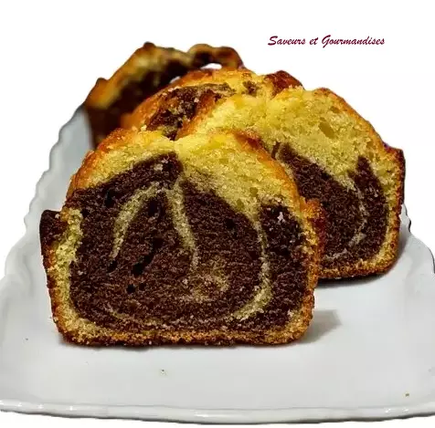 Cake marbré cacao-citron