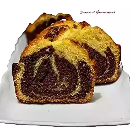 Cake marbré cacao-citron
