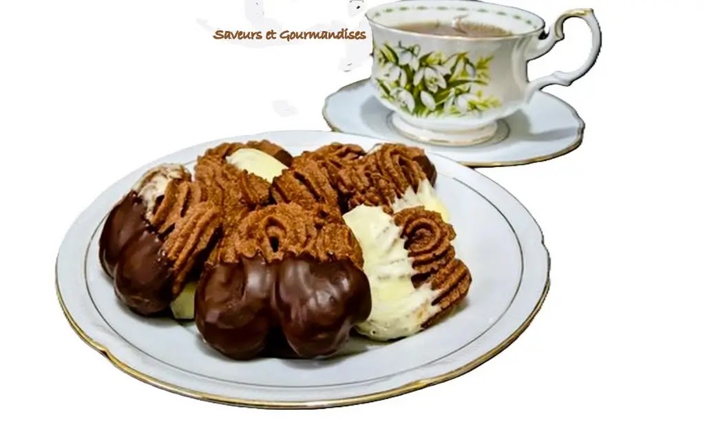 Schokoladen-Spritzgebäck – Biscuits sablés au chocolat