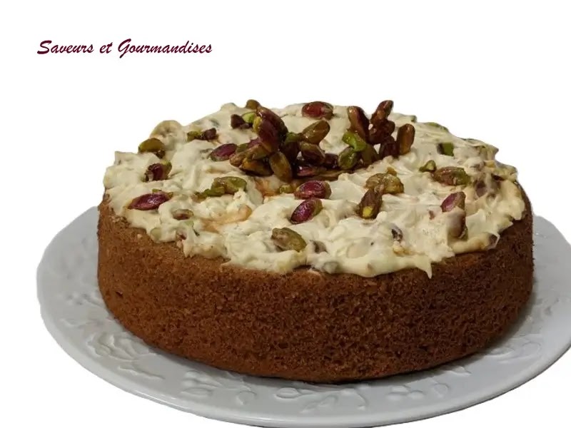 Gâteau aux pistaches caramélisées