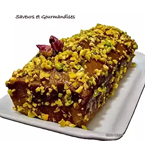 Cake au matcha et pistaches