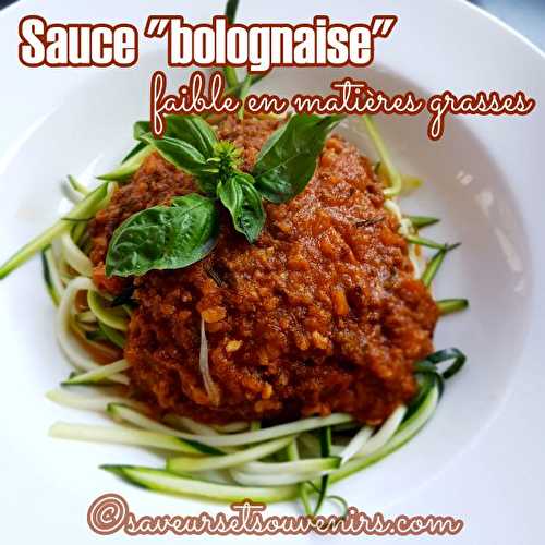 Sauce Bolognaise faible en matières grasses