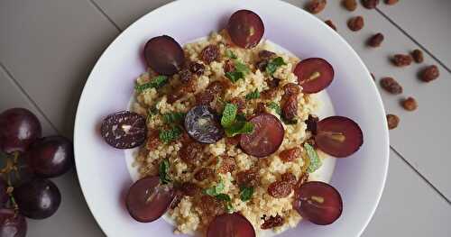 QUINOA SUCRÉ AUX DEUX RAISINS