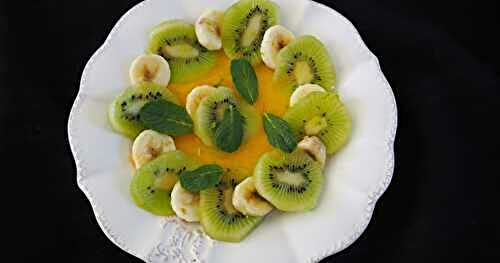 CARPACCIO DE KIWI ET BANANE, PARFUMÉ À L’ORANGE