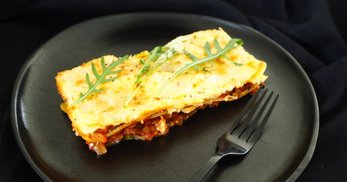 LASAGNES AUX LENTILLES, COURGETTES ET TOMATES 