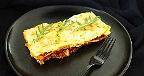 LASAGNES AUX LENTILLES, COURGETTES ET TOMATES 