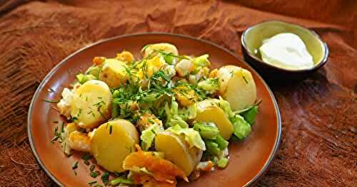 SALADE DE POMMES DE TERRE AU HADDOCK ET POIREAUX