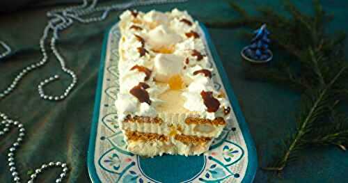 BÛCHE SEMIFREDDO AUX POIRES, ÉPICES ET GINGEMBRE