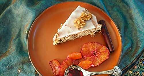 GÂTEAU AUX NOIX ACCOMPAGNÉ D’UNE SALADE D' AGRUMES
