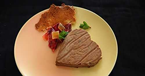 PARFAIT GIVRÉ AU CHOCOLAT NOIR, SALADE D’ORANGES SANGUINES