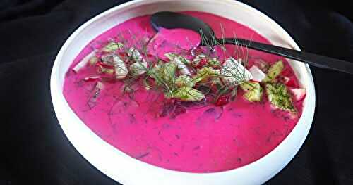 SOUPE POLONAISE FROIDE DE JEUNES BETTERAVES ROUGES