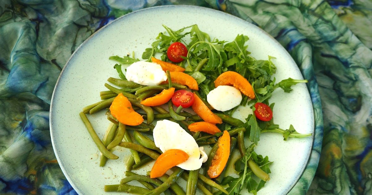 SALADE AUX ABRICOTS RÔTIS ET HARICOTS VERTS